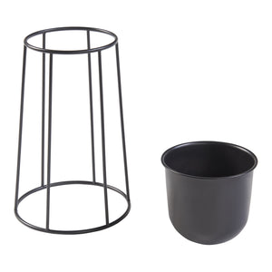Pflanzenständer Nesseby 2er Set Metall Schwarz [en.casa]