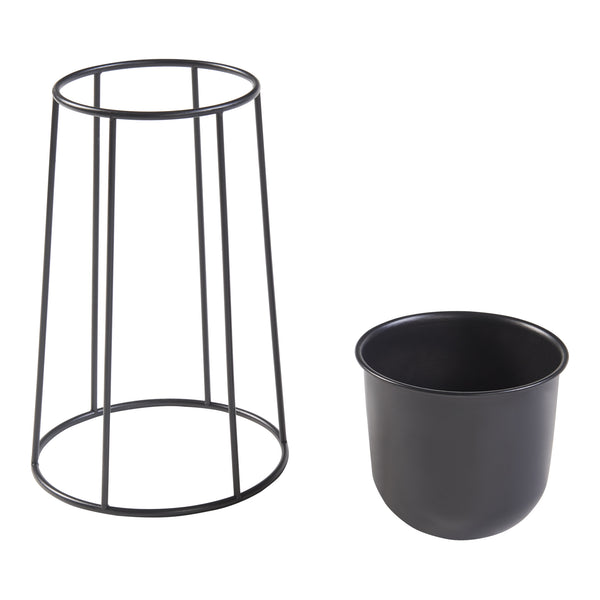 Pflanzenständer Nesseby 2er Set Metall Schwarz [en.casa]