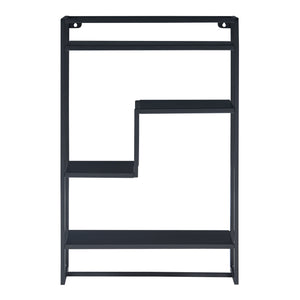 Wandregal Uurainen 60x40x13 cm Schwarz [en.casa]
