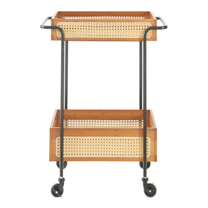 Servierwagen Tervola 81x61x39 cm Rattanoptik [en.casa]