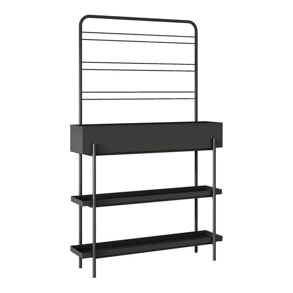 Outdoor Pflanzenständer Aalsmeer Metall 154x96x24 cm Schwarz [casa.pro]