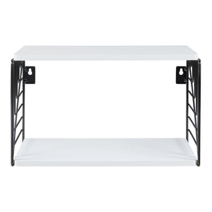 Wandregal Moss 39x18x23 cm Schwarz/Weiß [en.casa]