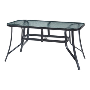 Gartenmöbelset Aradeo 7-tlg. Schwarz [casa.pro]