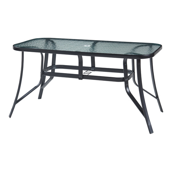 Gartenmöbelset Aradeo 7-tlg. Schwarz [casa.pro]