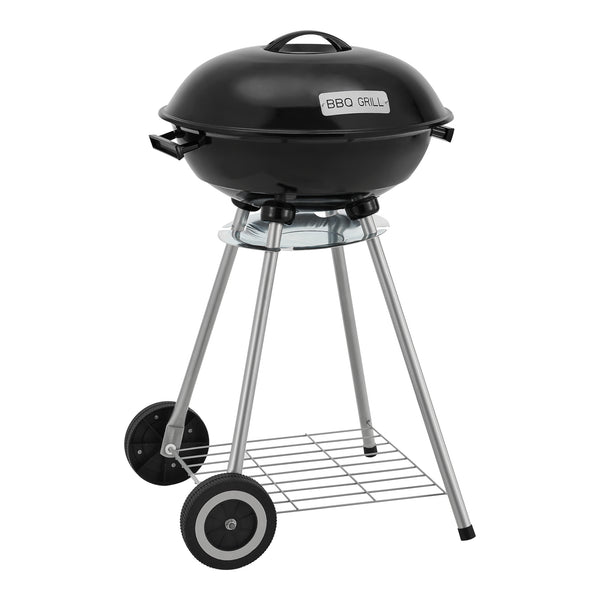 Rundgrill Apricena 80x49x47cm Schwarz [casa.pro]
