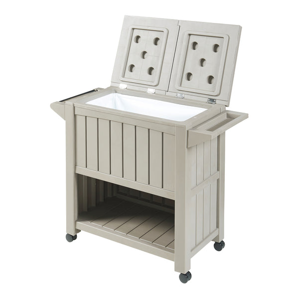 Outdoor Kühlwagen Arsita 102x47x87 cm Beige [casa.pro]