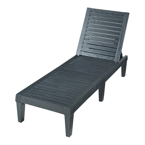 Sonnenliege Ateleta 172x58 cm Schwarz [casa.pro]