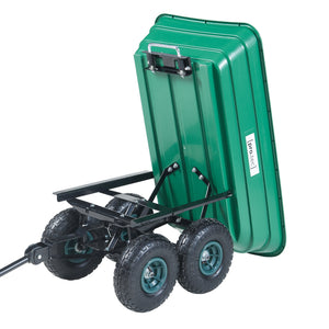 Bollerwagen Corfinio 111x51 cm max. 250kg Grün/Schwarz [pro.tec]