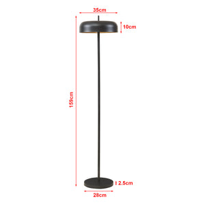 Stehleuchte Barton 2-flammig Metall 159 cm Schwarz [lux.pro]