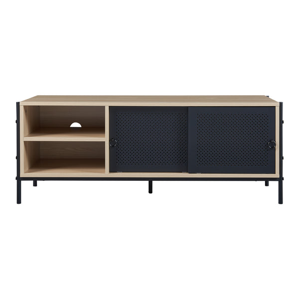 TV Schrank Tysnes 120x40x45 cm Eichenoptik/Schwarz [en.casa]