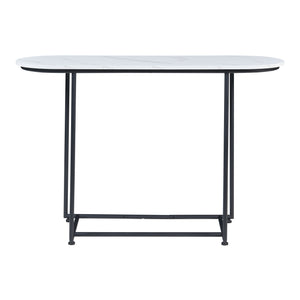 Konsolentisch Nordfron 120x40x75 cm Marmor, weiß [en.casa]