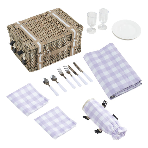 Picknickkorb Bisceglie für 2 Personen Komplettset [casa.pro]