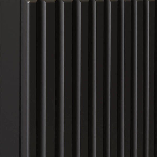 Hochschrank Skelbolu 140x30x25 cm Schwarz [en.casa]