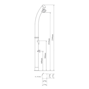 Solardusche Kebomi 216 cm 18 L [casa.pro]