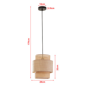 Hängeleuchte Biggar Rattanoptik/Flechtmuster [lux.pro]