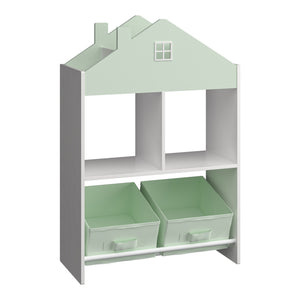 Kinderregal Vipsali 90x60x27 cm Mintgrün/Weiß [en.casa]