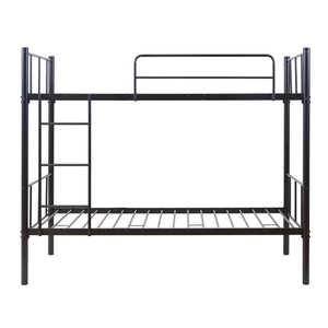 Metall-Etagenbett Berimma 90x200 cm Schwarz [en.casa]