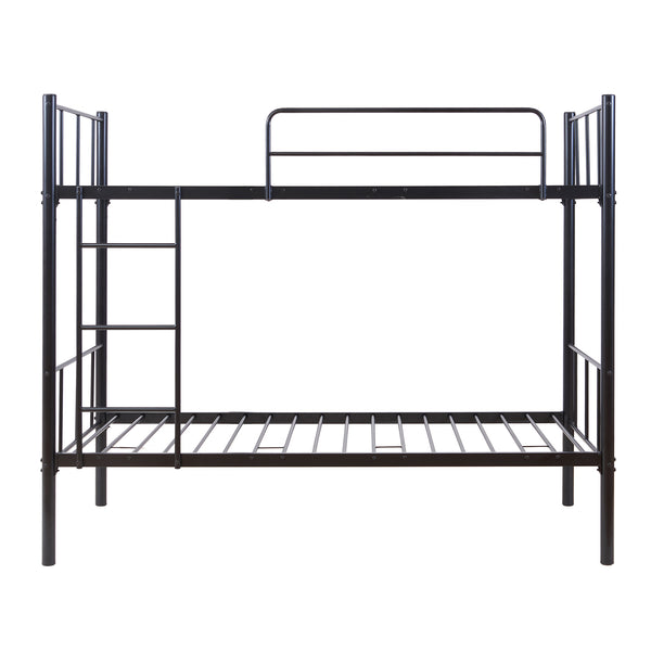 Metall-Etagenbett Berimma 90x200 cm Schwarz [en.casa]