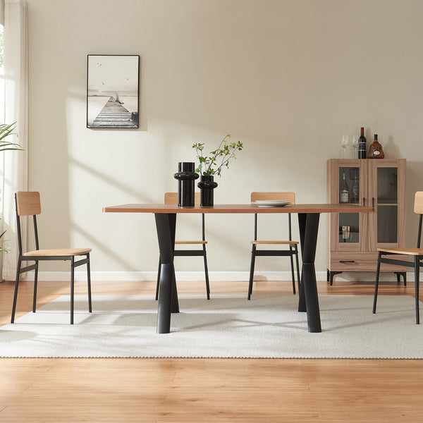 Tischgestell Klixjö 2er-Set Stahl 72x70x10 cm Schwarz [en.casa]