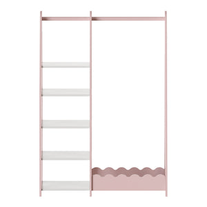 Kindergarderobe Vestnes 114x77x30 cm Cotton Candy/Weiß [en.casa]