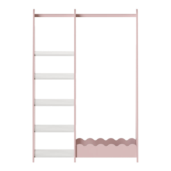 Kindergarderobe Vestnes 114x77x30 cm Cotton Candy/Weiß [en.casa]