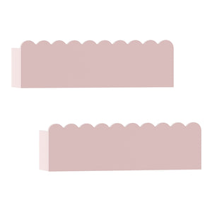 Kinder-Wandregal 2er Set Vestnes 40x10x10 cm Cotton Candy [en.casa]