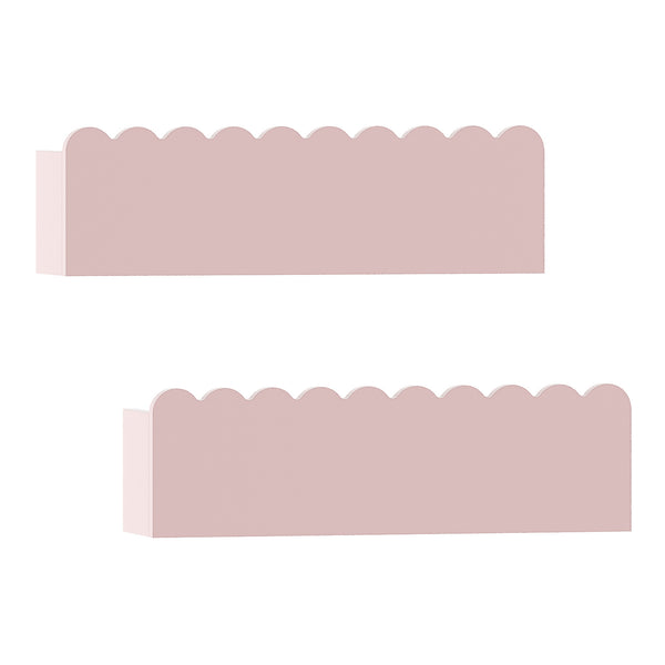 Kinder-Wandregal 2er Set Vestnes 40x10x10 cm Cotton Candy [en.casa]