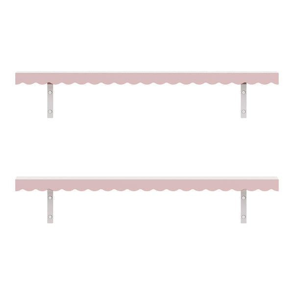 Kinder-Wandregal 2er Set Vestnes 80x17x4 cm Cotton Candy [en.casa]