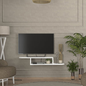TV-Lowboard hängend Kershaby 120x30x19 cm Weiß [en.casa]