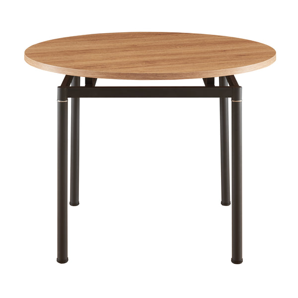 Essgruppe Hemnes 5-teilig rund Hellbraun [en.casa]