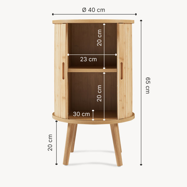 Nachttisch Nordkapp 65x40 cm Bambus [en.casa]