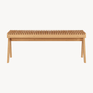 Sitzbank Lasdarvoo 120x35x45 cm Bambus Natur [en.casa]