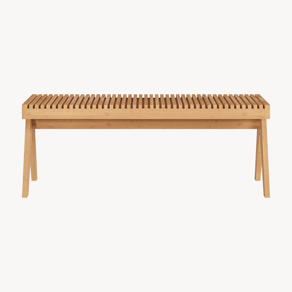 Sitzbank Lasdarvoo 120x35x45 cm Bambus Natur [en.casa]