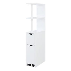 Nischenregal mit Rollauszug Fadeskimma 113x19x45 cm Weiß [en.casa]