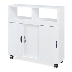 Beistellschrank auf Rollen Fadeskimma 72x70x20 cm Weiß [en.casa]