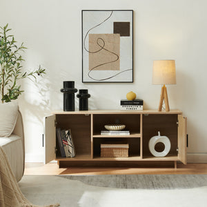 Fernsehschrank Kenta 120x39x52 cm Sonoma-Eicheoptik/Weiß [en.casa]