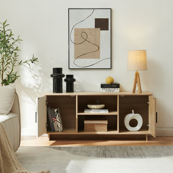 Fernsehschrank Kenta 120x39x52 cm Sonoma-Eicheoptik/Weiß [en.casa]
