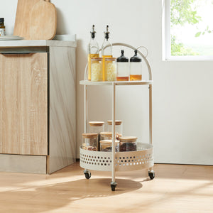 Servierwagen Jässaatka Stahl 76x40 cm Grau [en.casa]