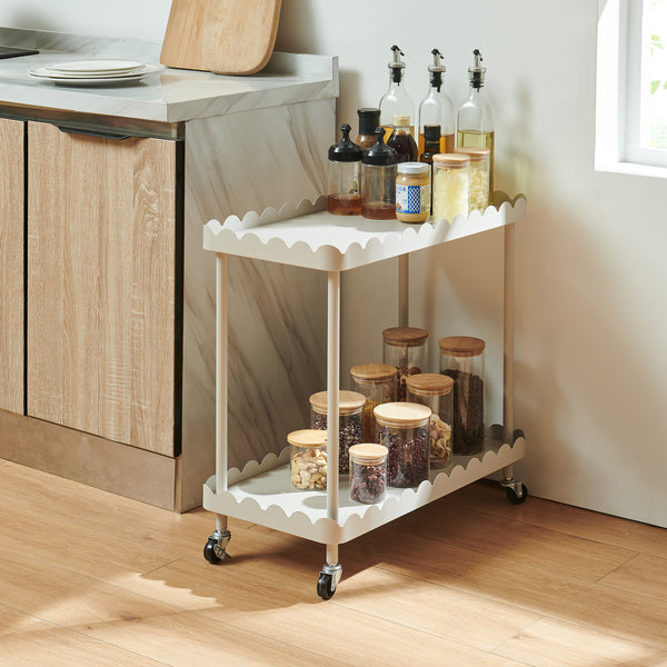Servierwagen Bolmanralu 60x61x31 cm Grau [en.casa]