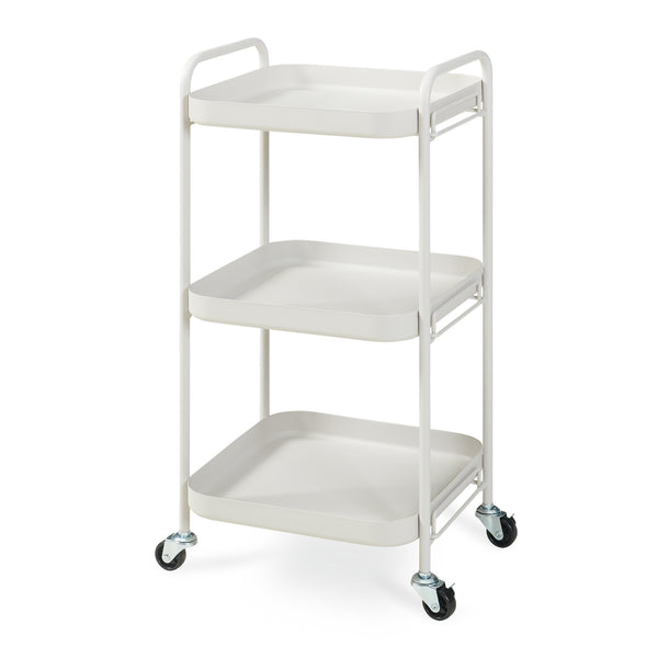 Servierwagen Kelevn 67x33x31 cm Stahl Grau [en.casa]
