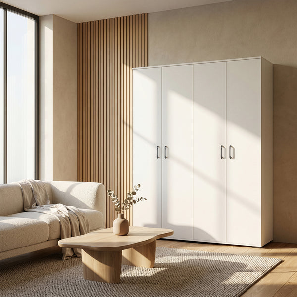 Kleiderschrank Chalvefted 175x60x35 cm Weiß [en.casa]