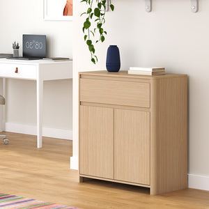 Beistellschrank Takranmaa 88x79x39 cm Eicheoptik [en.casa]