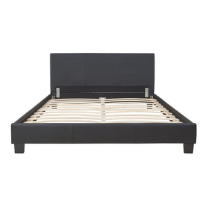 Kunstlederbett Albacete 140x200 cm Schwarz Corium