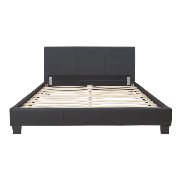 Kunstlederbett Albacete 140x200 cm Schwarz Corium