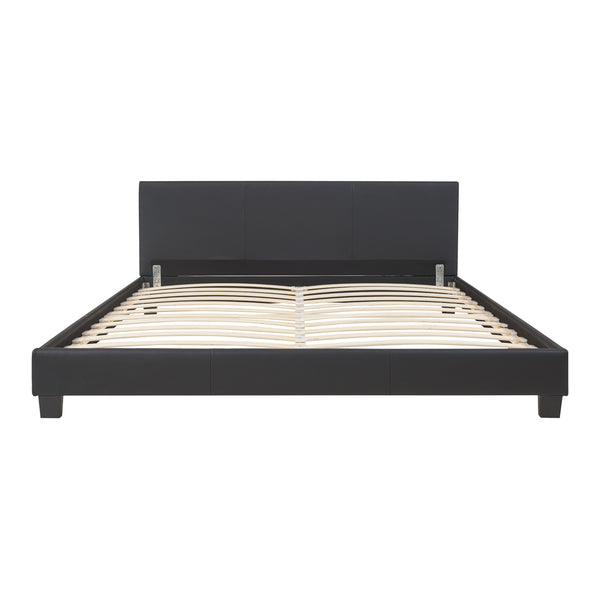 Kunstlederbett Albacete 160x200cm Schwarz Corium
