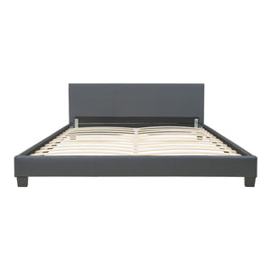 Kunstlederbett Albacete 180x200cm Dunkelgrau Corium