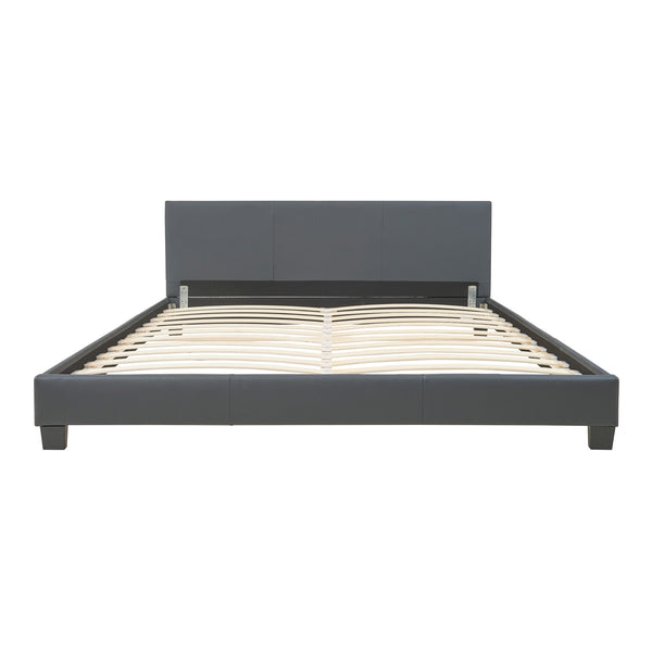 Kunstlederbett Albacete 180x200cm Dunkelgrau Corium