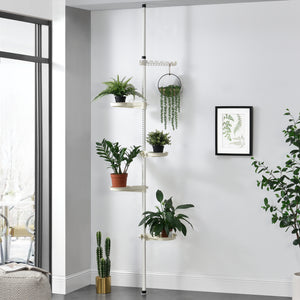 Pflanzregal 110-305 cm Teleskop Blumenregal [en.casa]