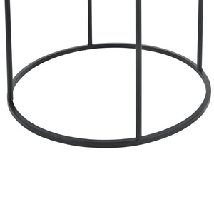 Beistelltisch Anaklia 3er Set Rund Metall Schwarz en.casa