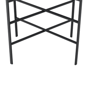 Beistelltisch Wiltz 40x40x53 cm Metall Schwarz en.casa